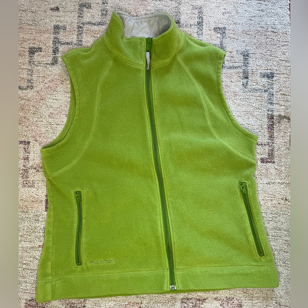 Vintage Columbia Green Fleece Vest Size XL